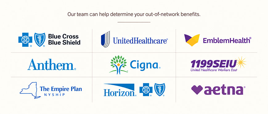 Some of the insurance providers we work with